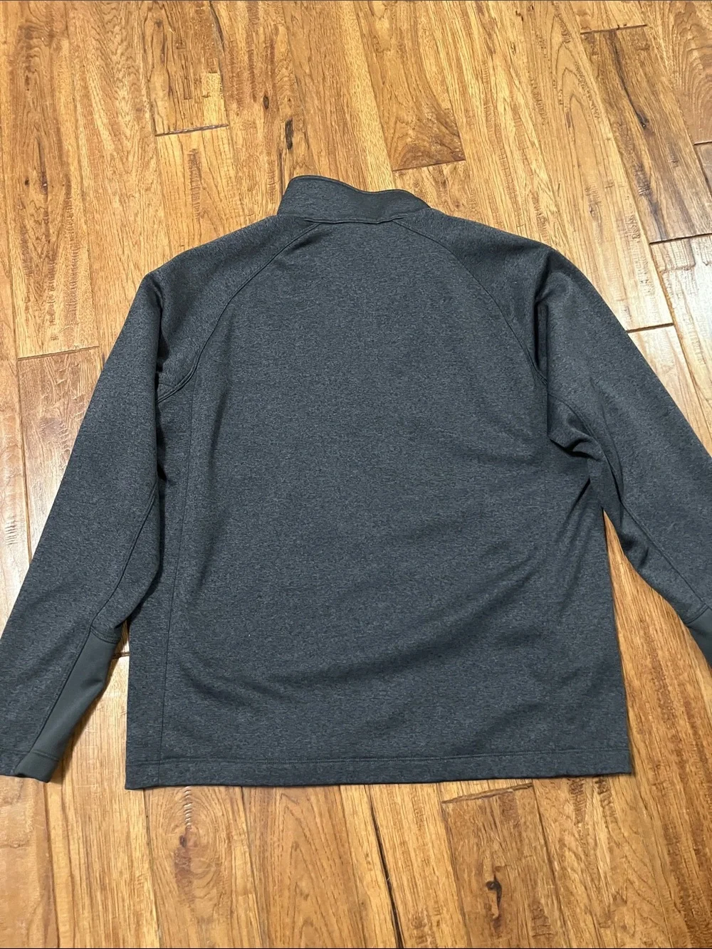 The North Face Men's Charcoal Pullover Red Zip Pocket large shirt jacket #914